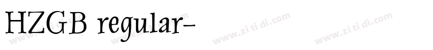 HZGB regular字体转换